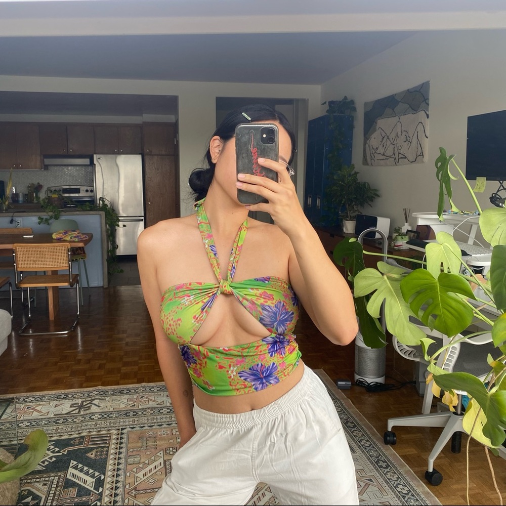I.AM.GIA Hibiscus Isabella Front Tie Halter